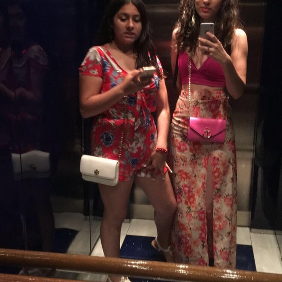 Show me your mumu floral maxi skirt with slit - Picture 2 of 3